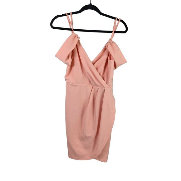 Superdown Brenda Draped Dress Peach Small - Picture 4 of 10
